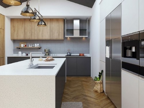 Đá bếp đẹp nhân tạo hàn quốc mã T017 Andromeda