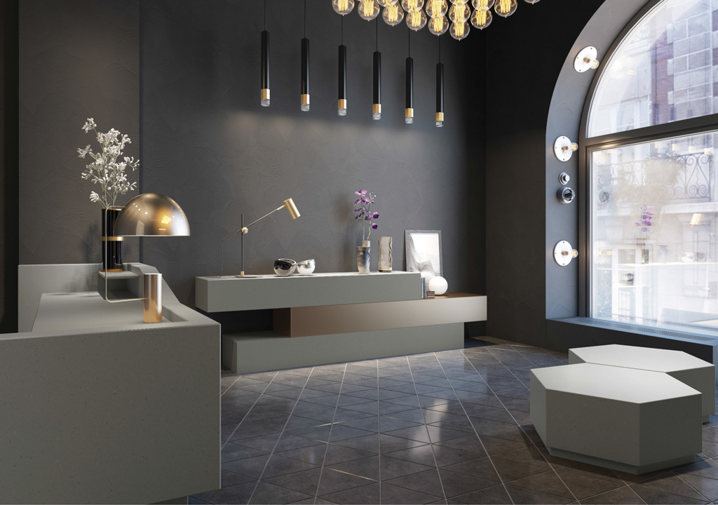 Đá LG - G555 Steel Concrete Đá LG - G555 Steel Concrete