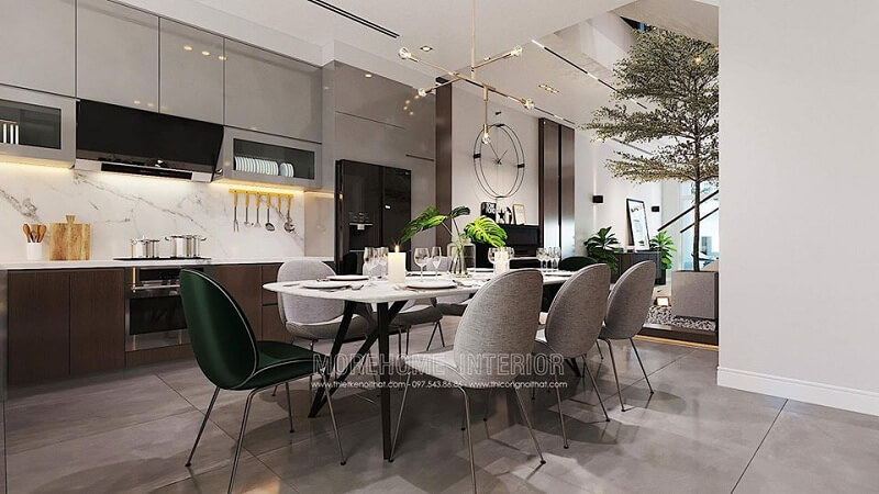 Hệ tủ bếp gỗ công nghiệp mang đến vẻ đẹp sang trọng cho không gian sống gia chủ. Tủ bếp hiện đại,tủ bếp đẹp hiện đại, tủ bếp An Cường