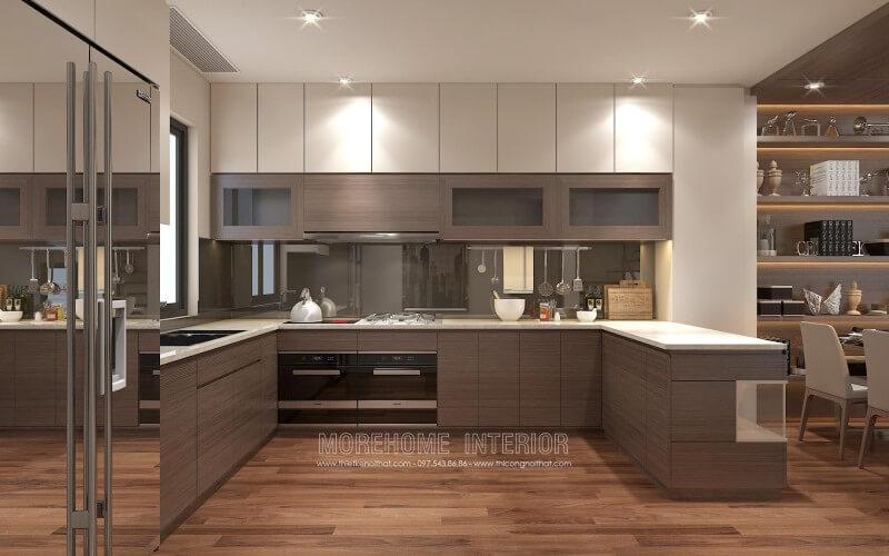 Nếu bạn băn khoăn không biết giá tủ bếp đẹp này như thế nào, hãy liên hệ với Morehome. Tủ bếp hiện đại,tủ bếp đẹp hiện đại, tủ bếp An Cường