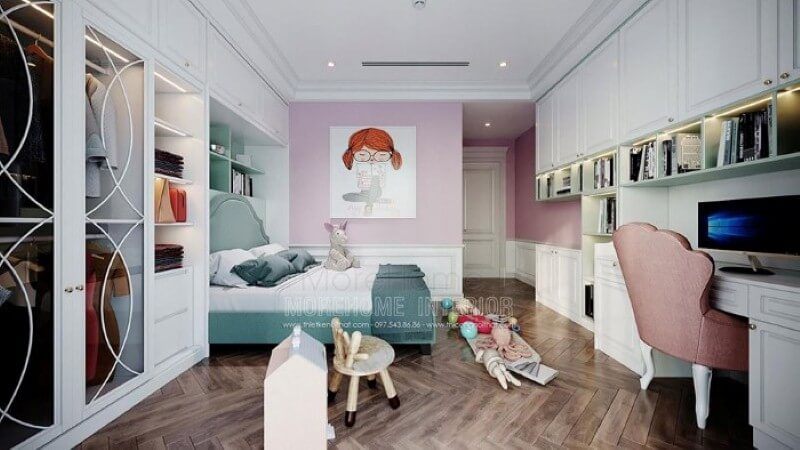 Tranh canvas trang trí tường đẹp, đáng yêu cho phòng ngủ con gái.