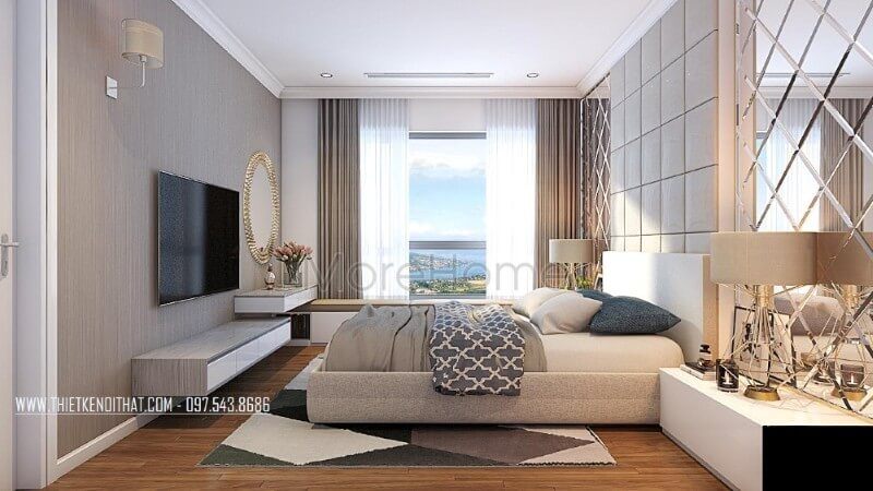 Giấy dán tường Hàn Quốc vân sọc kẻ nhẹ nhàng tạo hiệu ứng không gian thêm rộng và thoáng hơn