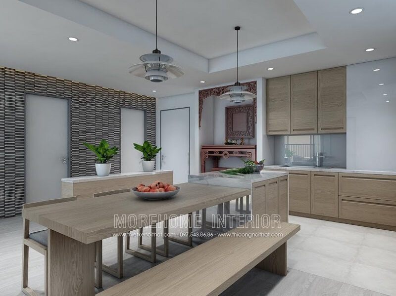 Bộ bàn ăn đẹp với thiết kế nổi bật, tạo điểm nhấn nổi bật cho căn phòng