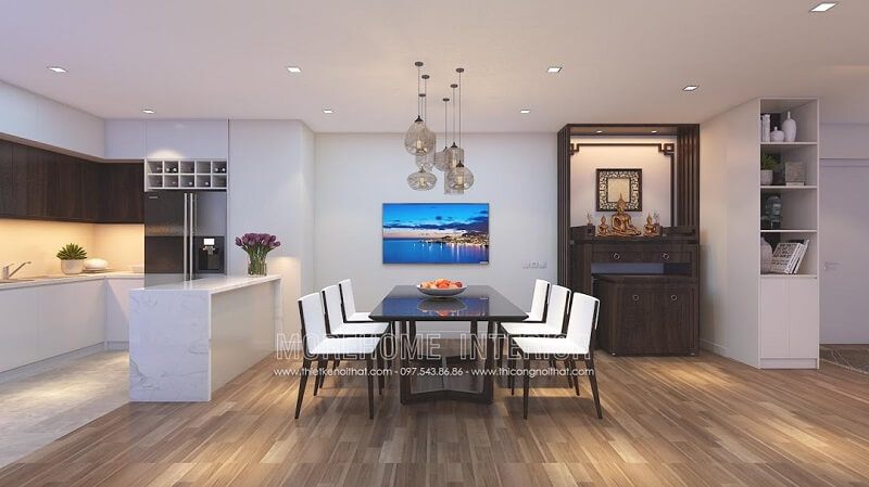 Sở hữu ngay cho mình bộ bàn ăn đẹp tông màu đen trắng cá tính mang đến luồn gió mới cho phòng ăn gia chủ